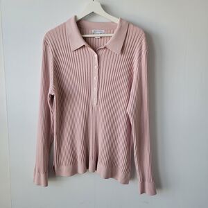 Athleta Soft Pink V-Neck Sweater